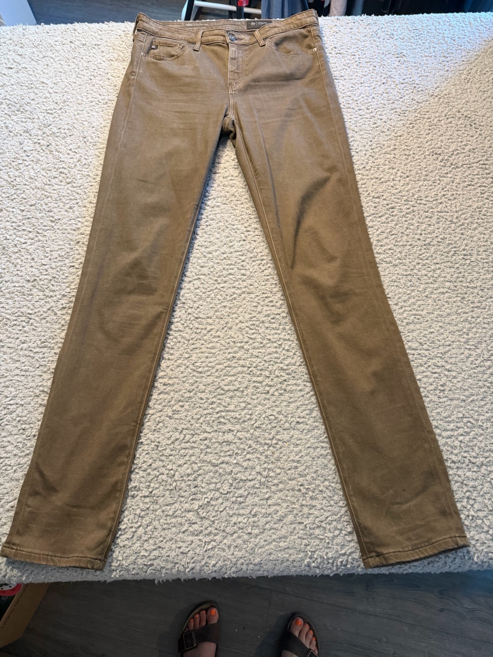 AG Adriano Goldschmied Slim Straight Khaki Jeans